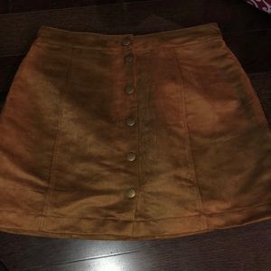 Button front skirt
